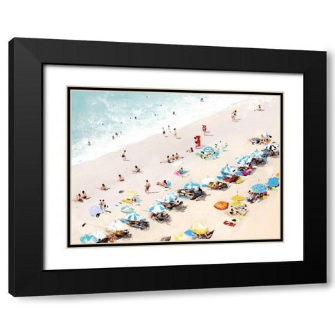 Sunbathers Black Modern Wood Framed Art Print with Double Matting by Urban Road