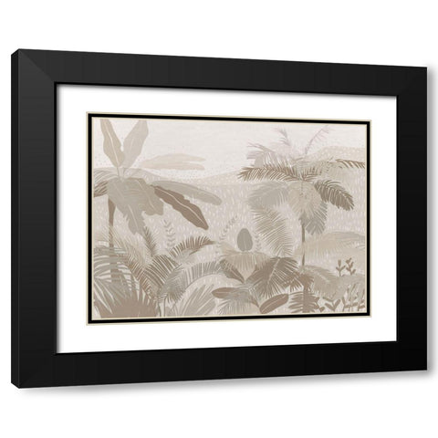 Neutral Tropics Black Modern Wood Framed Art Print with Double Matting by Urban Road