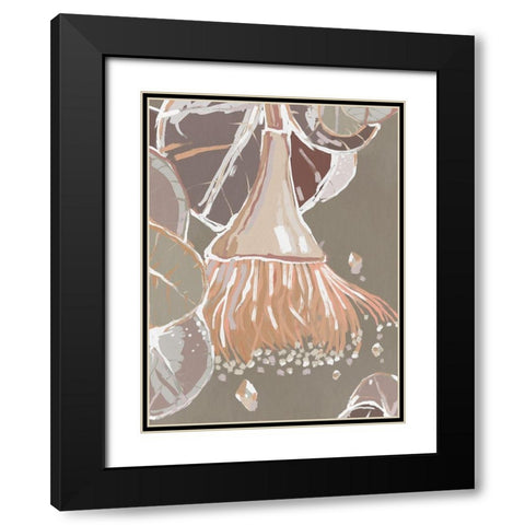 Peach Flowering Gum Black Modern Wood Framed Art Print with Double Matting by Urban Road