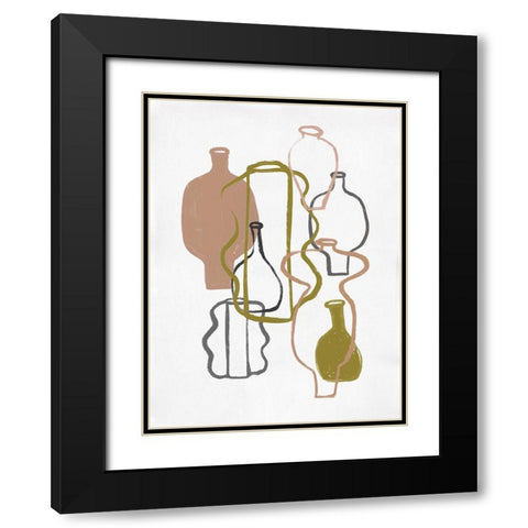 Open Air Market I Black Modern Wood Framed Art Print with Double Matting by Marrakech