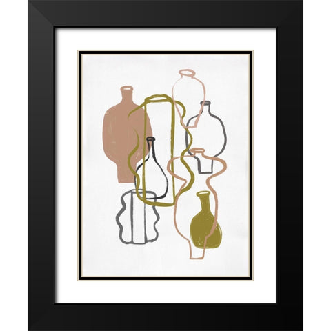 Open Air Market I Black Modern Wood Framed Art Print with Double Matting by Marrakech