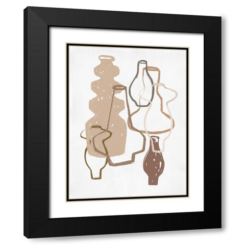 Open Air Market II Black Modern Wood Framed Art Print with Double Matting by Marrakech