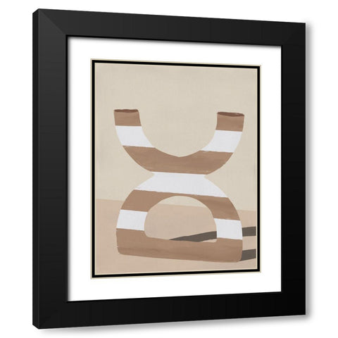 Curves I Black Modern Wood Framed Art Print with Double Matting by Marrakech