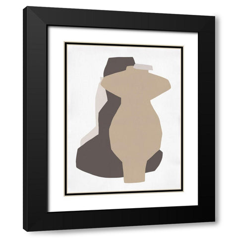 Riad II Black Modern Wood Framed Art Print with Double Matting by Marrakech