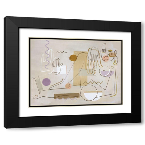 Ma Belle Black Modern Wood Framed Art Print with Double Matting by Urban Road