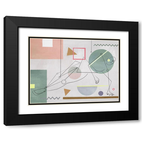 Tomber Black Modern Wood Framed Art Print with Double Matting by Urban Road