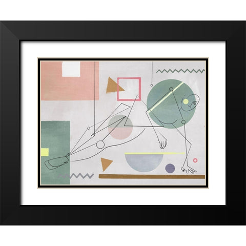 Tomber Black Modern Wood Framed Art Print with Double Matting by Urban Road