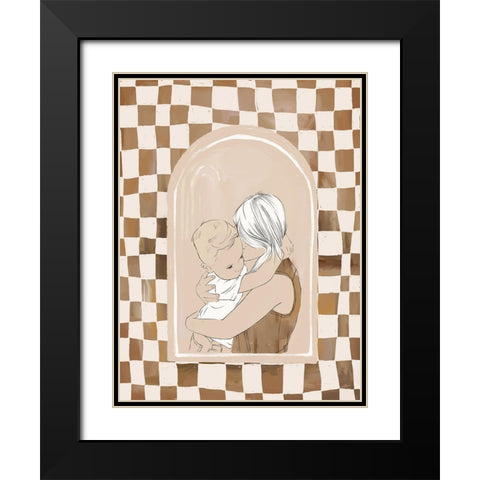 Cherish Black Modern Wood Framed Art Print with Double Matting by Urban Road