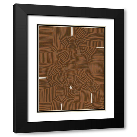 Pathways Black Modern Wood Framed Art Print with Double Matting by Urban Road