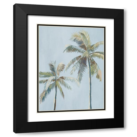 Whispering Palms Black Modern Wood Framed Art Print with Double Matting by Urban Road