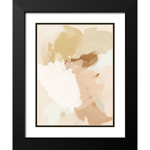 Neutral Flows II Black Modern Wood Framed Art Print with Double Matting by Urban Road