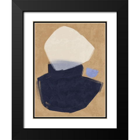 Balanced Navy Black Modern Wood Framed Art Print with Double Matting by Urban Road