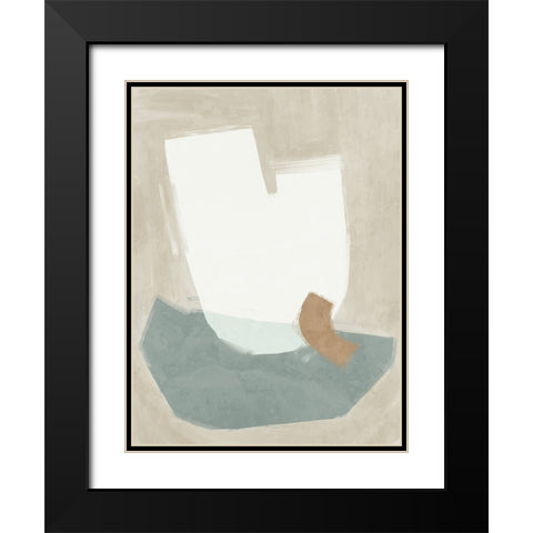 Laid-Back Light Sage Black Modern Wood Framed Art Print with Double Matting by Urban Road