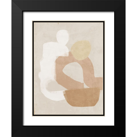 At Ease Neutral Black Modern Wood Framed Art Print with Double Matting by Urban Road
