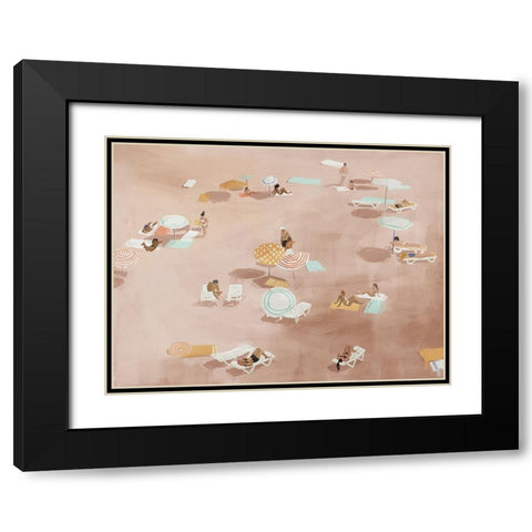 Under The Sun Warm Brown Black Modern Wood Framed Art Print with Double Matting by Urban Road