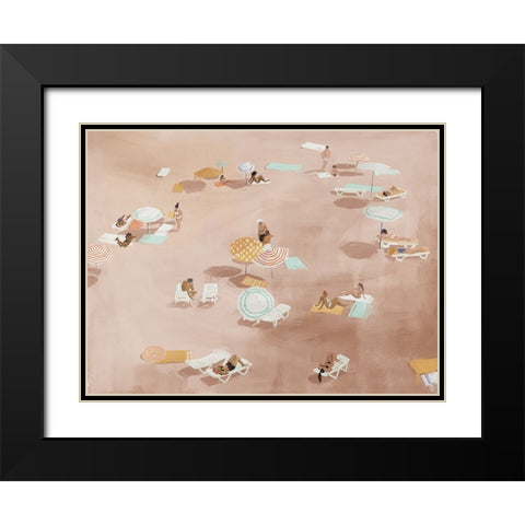 Under The Sun Warm Brown Black Modern Wood Framed Art Print with Double Matting by Urban Road
