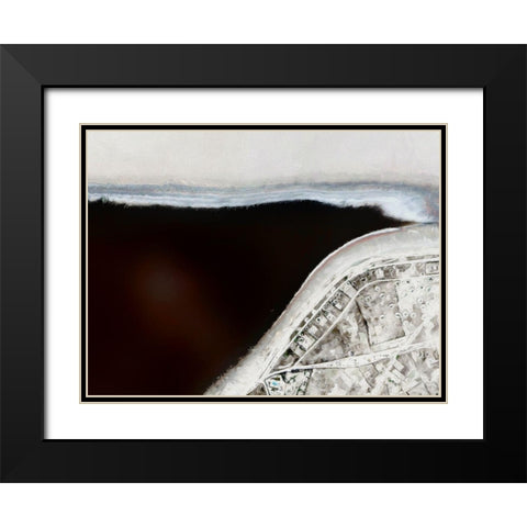 The Estuary Black Modern Wood Framed Art Print with Double Matting by Urban Road