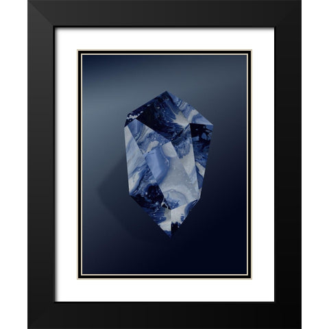 Sapphire Black Modern Wood Framed Art Print with Double Matting by Urban Road