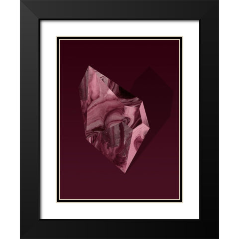 Garnet Black Modern Wood Framed Art Print with Double Matting by Urban Road