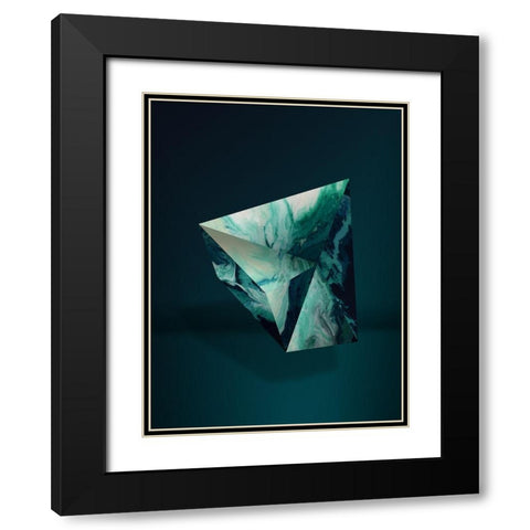 Serpentine Black Modern Wood Framed Art Print with Double Matting by Urban Road