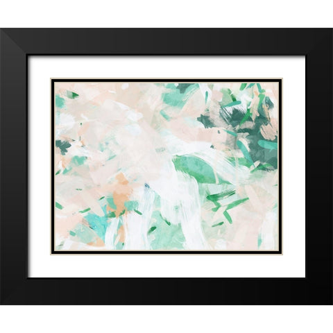 Lapping Tide Black Modern Wood Framed Art Print with Double Matting by Urban Road