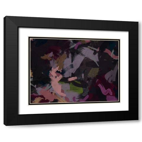 Ringwood Black Modern Wood Framed Art Print with Double Matting by Urban Road
