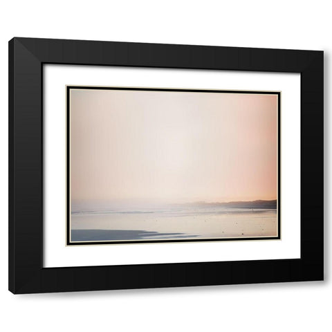 Currumbin Sands Black Modern Wood Framed Art Print with Double Matting by Urban Road