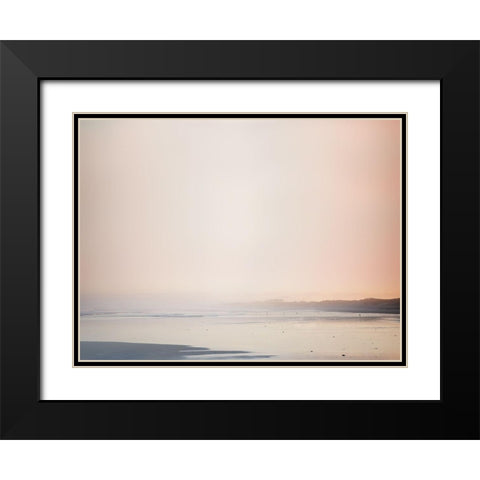Currumbin Sands Black Modern Wood Framed Art Print with Double Matting by Urban Road