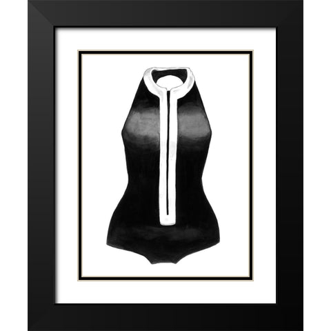 Bette Black Modern Wood Framed Art Print with Double Matting by Urban Road