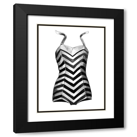 Lola Black Modern Wood Framed Art Print with Double Matting by Urban Road