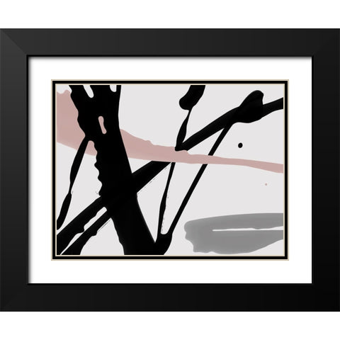 Ardor Black Modern Wood Framed Art Print with Double Matting by Urban Road