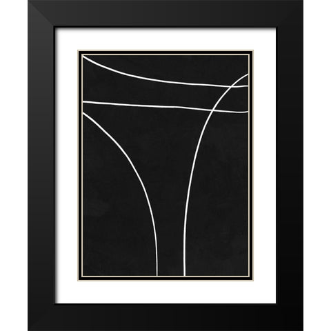 Apex Black Modern Wood Framed Art Print with Double Matting by Urban Road
