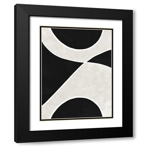Helix Black Modern Wood Framed Art Print with Double Matting by Urban Road