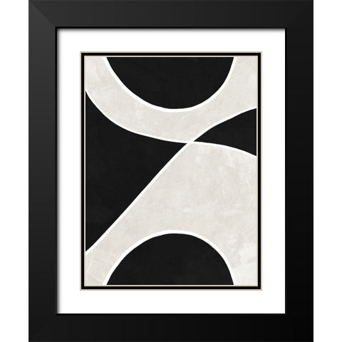 Helix Black Modern Wood Framed Art Print with Double Matting by Urban Road