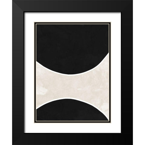 Ellipse Black Modern Wood Framed Art Print with Double Matting by Urban Road