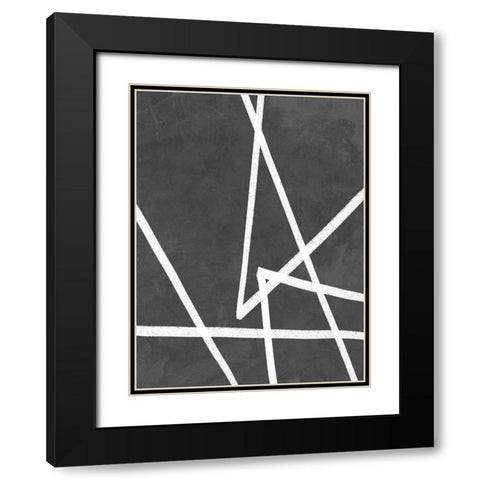 Divide Black Modern Wood Framed Art Print with Double Matting by Urban Road