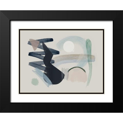 Discord Black Modern Wood Framed Art Print with Double Matting by Urban Road