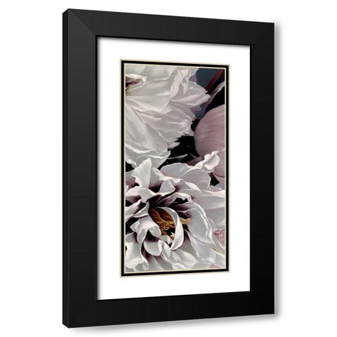 Fleur Triptych - Panel 2 Black Modern Wood Framed Art Print with Double Matting by Urban Road