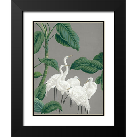 Paper Crane I Black Modern Wood Framed Art Print with Double Matting by Urban Road