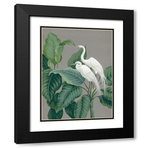 Paper Crane II Black Modern Wood Framed Art Print with Double Matting by Urban Road