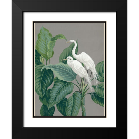 Paper Crane II Black Modern Wood Framed Art Print with Double Matting by Urban Road