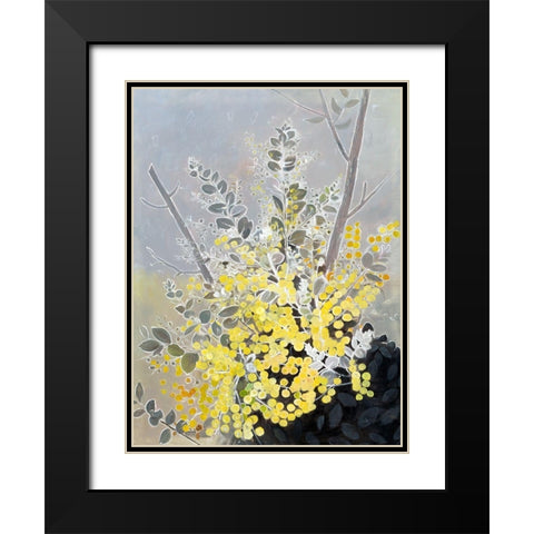 Acacia Black Modern Wood Framed Art Print with Double Matting by Urban Road