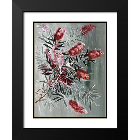Myrtle Black Modern Wood Framed Art Print with Double Matting by Urban Road