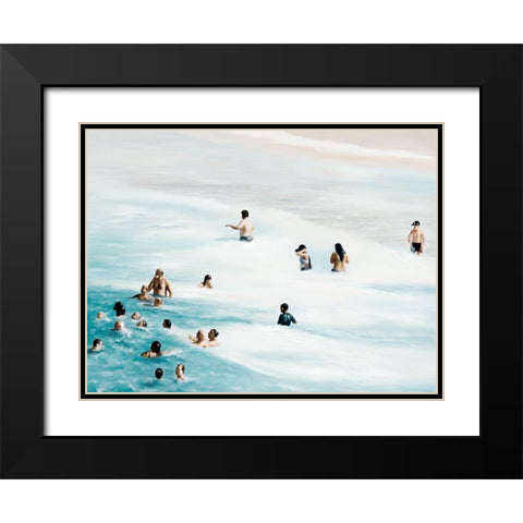 Heatwave Black Modern Wood Framed Art Print with Double Matting by Urban Road