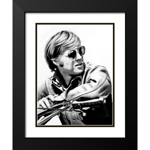 Sundance Kid Black Modern Wood Framed Art Print with Double Matting by Urban Road