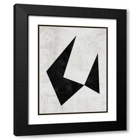 Origami Black Modern Wood Framed Art Print with Double Matting by Urban Road