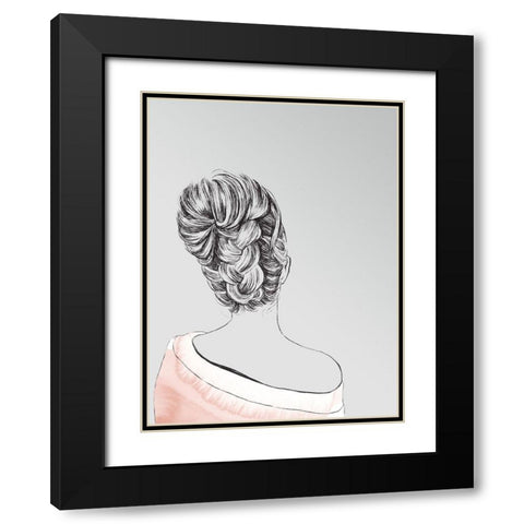 Mia Poster Black Modern Wood Framed Art Print with Double Matting by Urban Road