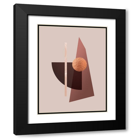 Chronology Poster Black Modern Wood Framed Art Print with Double Matting by Urban Road