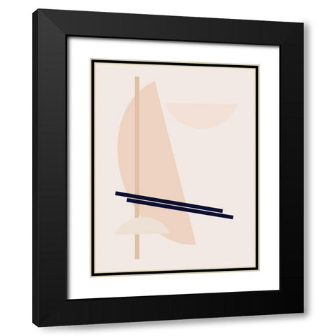 Tempo Poster Black Modern Wood Framed Art Print with Double Matting by Urban Road