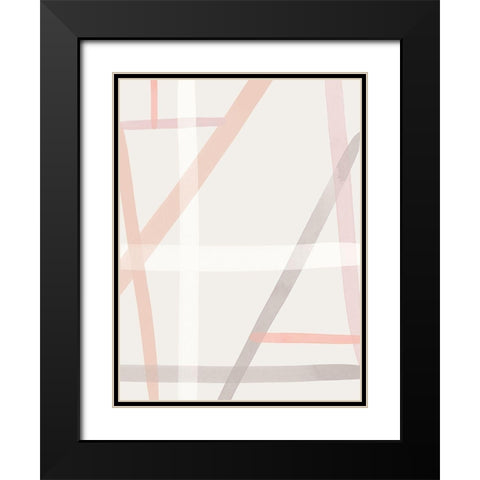 Outline Poster Black Modern Wood Framed Art Print with Double Matting by Urban Road